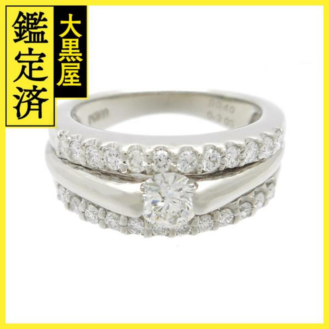 リング　ダイヤモンド0.40ct/0.303ct　プラチナ　8号　【200】 レディースのアクセサリー(リング(指輪))の商品写真