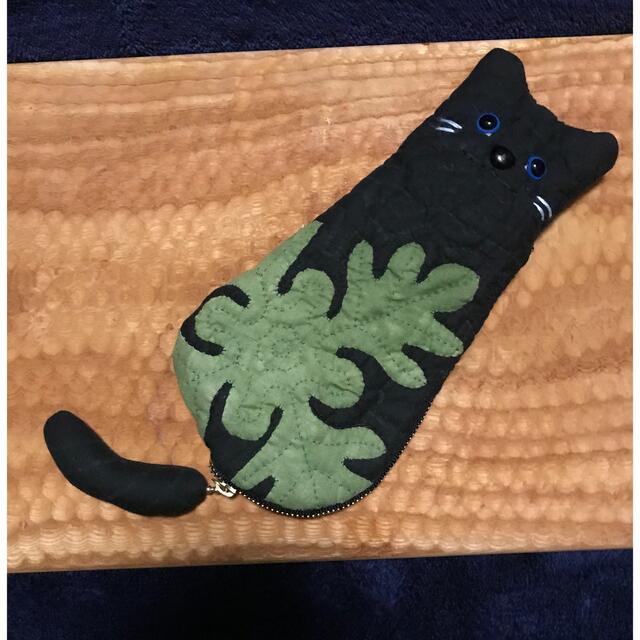 ☆SOLD OUT ハワイアンキルト 黒猫とウル(パンの木)のペンケース-www