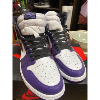 ナイキ(NIKE)のNIKE  AIRJORDAN１　コートパープル30.5cm(スニーカー)