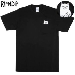 リップンディップ(RIPNDIP)のRIPNDIP Tシャツ M Lord Nermal Pocket ブラック(Tシャツ/カットソー(半袖/袖なし))