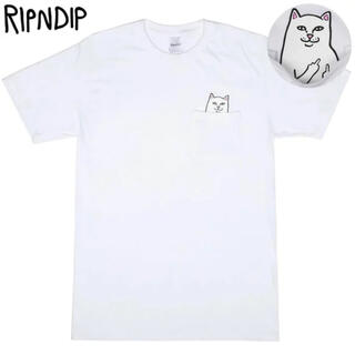 リップンディップ(RIPNDIP)のRIPNDIP Tシャツ M Lord Nermal Pocket ホワイト(Tシャツ/カットソー(半袖/袖なし))