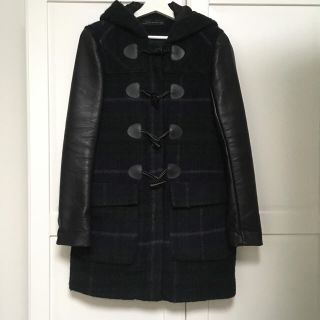 ザラ(ZARA)のチェック×レザー♡ダッフルコート(ダッフルコート)