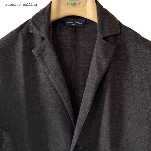 ROBERTO COLLINA(ロベルトコリーナ)の極上/roberto collinaロベルトコリーナ/リネンニットジャケット46 メンズのジャケット/アウター(テーラードジャケット)の商品写真