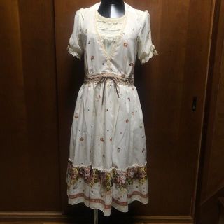 アクシーズファム(axes femme)の【値下中】美品☆axes femme☆ホルターネック花柄ワンピース☆M(ひざ丈ワンピース)