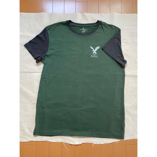 American Eagle(アメリカンイーグル)のアメリカンイーグル　Tシャツ　グリーン　緑　M メンズのトップス(Tシャツ/カットソー(半袖/袖なし))の商品写真