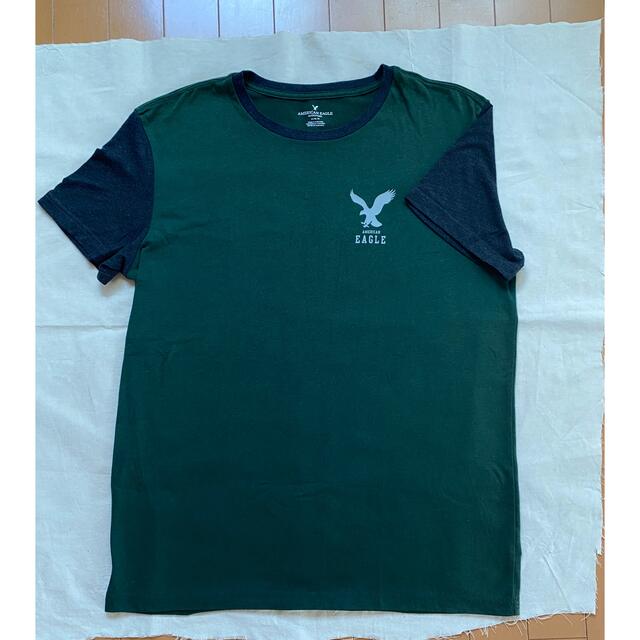 American Eagle(アメリカンイーグル)のアメリカンイーグル　Tシャツ　グリーン　緑　M メンズのトップス(Tシャツ/カットソー(半袖/袖なし))の商品写真