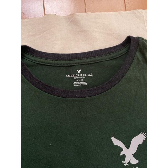 American Eagle(アメリカンイーグル)のアメリカンイーグル　Tシャツ　グリーン　緑　M メンズのトップス(Tシャツ/カットソー(半袖/袖なし))の商品写真