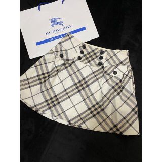 バーバリーブルーレーベル(BURBERRY BLUE LABEL)のバーバリーブルーレーベル BURBERRY  スカート ノバチェック白 ベージュ(ミニスカート)