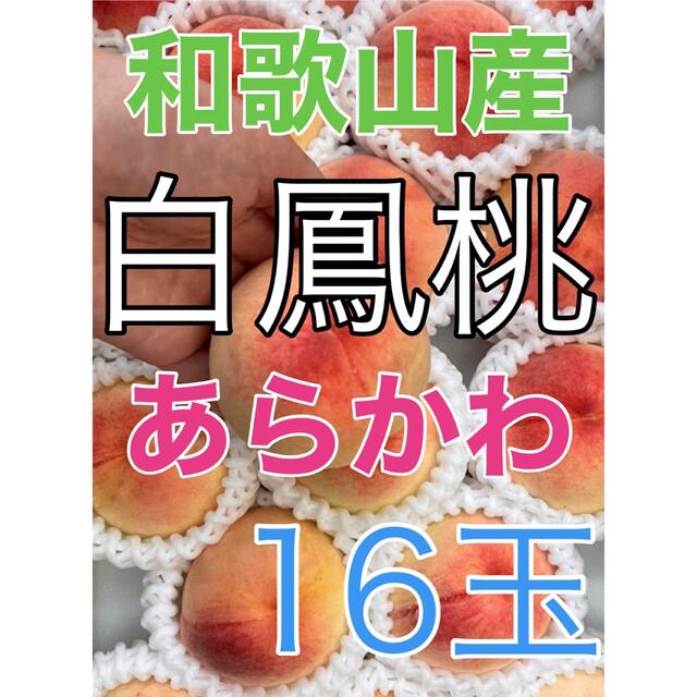 r005⚠️クール便 キルトパッチ桃店 白鳳 16玉 あらかわのもも　和歌山 食品/飲料/酒の食品(フルーツ)の商品写真