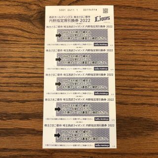 西武ホールディングス 株主優待券 2022(野球)