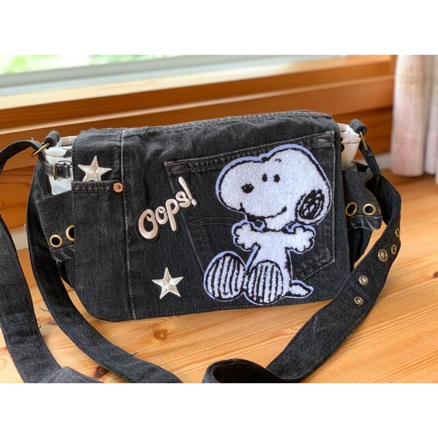 SNOOPYハンドメイドデニムショルダーバッグ☆