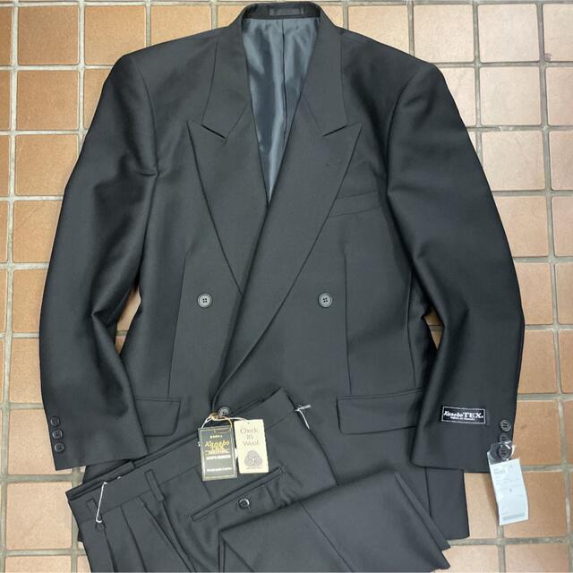 新品✨激安　ダブルスーツ　セットアップ　礼服　YA5  M ブラック　黒
