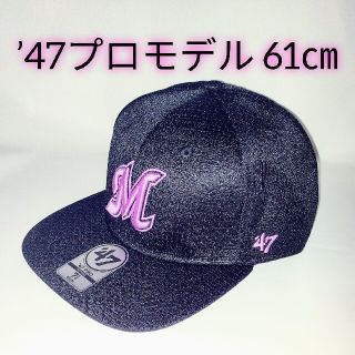 チバロッテマリーンズ(千葉ロッテマリーンズ)の千葉ロッテマリーンズ プロ仕様 キャップ 61㎝ BLACK SUMMER(応援グッズ)