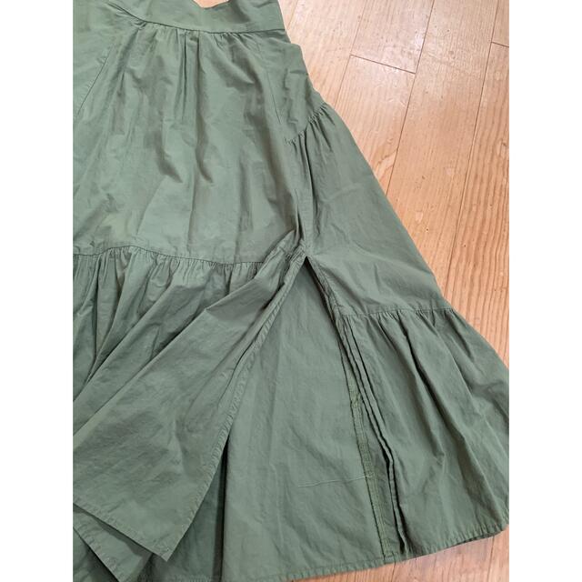 ZARA(ザラ)のZARAカーキティアードスカートXS レディースのスカート(ひざ丈スカート)の商品写真