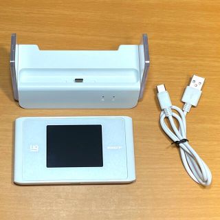 エーユー(au)のNEC WX04 クレードルセット UQ WiMAX ポケットルーターWiFi(PC周辺機器)