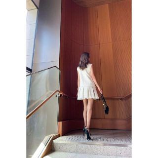 シェリエ sheller ボタンツイードドレス ワンピース ツイード 【予約