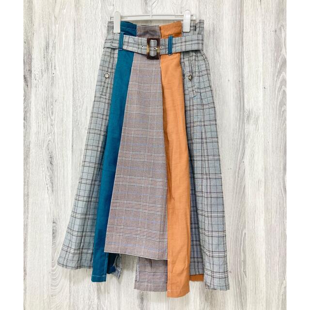 REDYAZEL(レディアゼル)のREDYAZEL チェック配色スカート レディースのスカート(ロングスカート)の商品写真