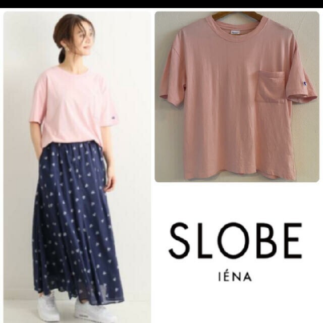 SLOBE IENA(スローブイエナ)のチャンピオンイエナコラボtシャツピンク レディースのトップス(Tシャツ(半袖/袖なし))の商品写真