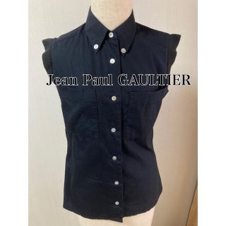 ジャンポールゴルチエ(Jean-Paul GAULTIER)の値下げしました❗️ジャンポールゴルチエ　シャツ　シャツ　ノースリーブ　ネイビー(シャツ/ブラウス(半袖/袖なし))