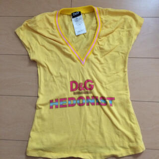 ディーアンドジー(D&G)のD&G Tシャツ 黄色 中古(Tシャツ(半袖/袖なし))
