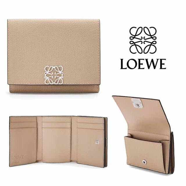 安心の関税送料込み LOEWE アナグラムトレイフォードウォレット サンド
