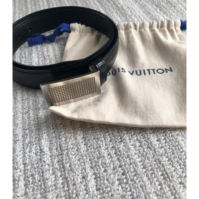 LOUIS VUITTON(ルイヴィトン)のルイヴィトン ★サンチュール ディジット バックル　ベルト 黒 レザー メンズのファッション小物(ベルト)の商品写真