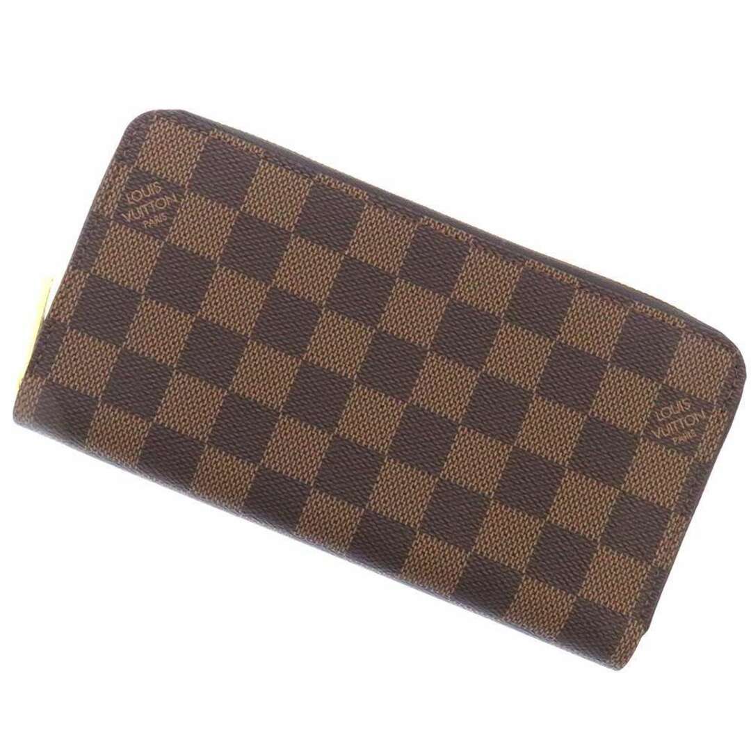 ルイヴィトン 長財布 ダミエ・エベヌ ジッピー・ウォレット N41661 LOUIS VUITTON ブラウン