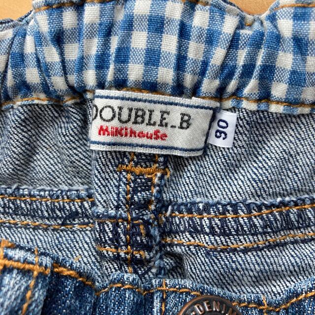 DOUBLE.B(ダブルビー)のダブルビー　デニムスカート90センチ キッズ/ベビー/マタニティのキッズ服女の子用(90cm~)(スカート)の商品写真