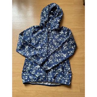 ザノースフェイス(THE NORTH FACE)のノースフェイス　ブルー　花柄　ウィンドブレーカー　ジャケットsize M(ナイロンジャケット)