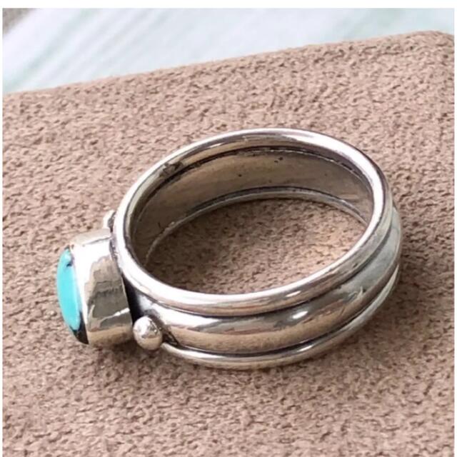 天然石　トルコ石　ターコイズリング　指輪　シルバー　ヴィンテージ レディースのアクセサリー(リング(指輪))の商品写真