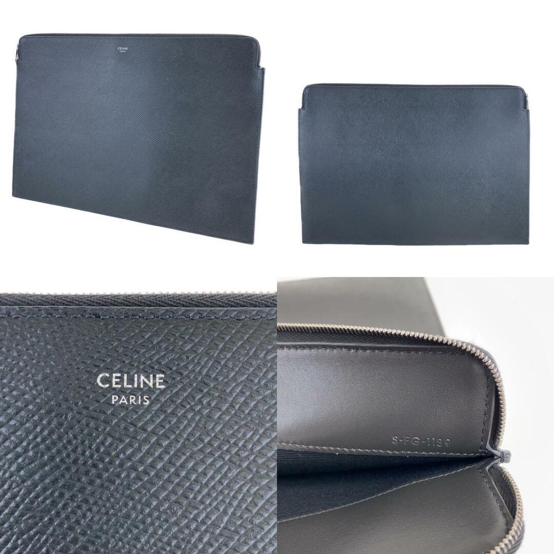 美品 CELINE セリーヌ A4対応 ブラック レザー ドキュメントケース