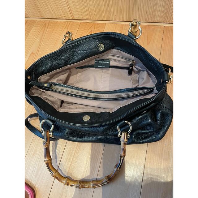 GIANNI NOTARO/ジャン二ノターロ】バンブーハンドルバッグ