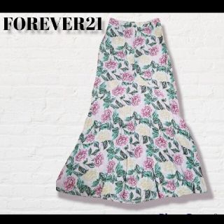 フォーエバートゥエンティーワン(FOREVER 21)のFOREVER21 花柄マーメイドロングスカート(ロングスカート)