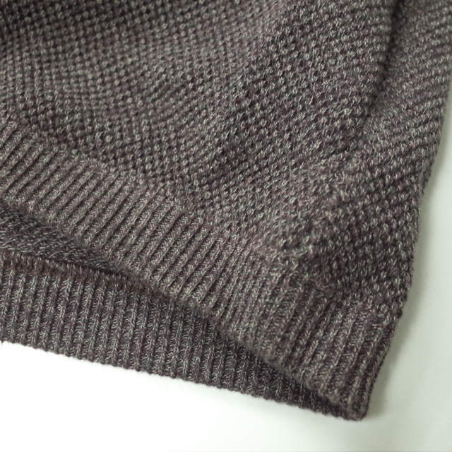 crepuscule クレプスキュール 21AW 日本製 Moss Stitch Henley Neck モスステッチヘンリーネック鹿の子ニット  2103-003 1 パープル セーター 長袖 プルオーバー トップス【中古】【crepuscule】