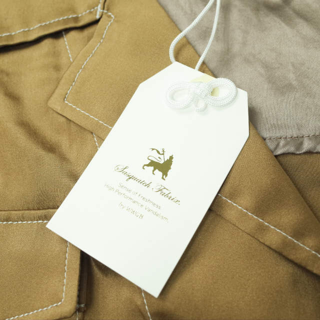 SASQUATCHfabrix.(サスクワッチファブリックス)のSASQUATCHfabrix. サスクワァッチファブリックス 19SS 日本製 SILK SAFARI SHIRT シルクサファリシャツ 19SS-SY5-002 M GOLD 半袖 開襟 オープンカラー トップス【新古品】【中古】【SASQUATCHfabrix.】 メンズのトップス(シャツ)の商品写真