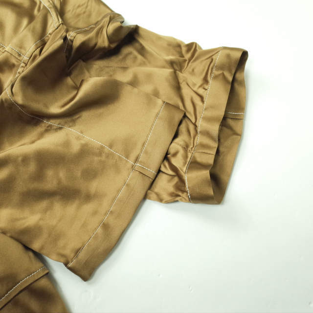 SASQUATCHfabrix.(サスクワッチファブリックス)のSASQUATCHfabrix. サスクワァッチファブリックス 19SS 日本製 SILK SAFARI SHIRT シルクサファリシャツ 19SS-SY5-002 M GOLD 半袖 開襟 オープンカラー トップス【新古品】【中古】【SASQUATCHfabrix.】 メンズのトップス(シャツ)の商品写真