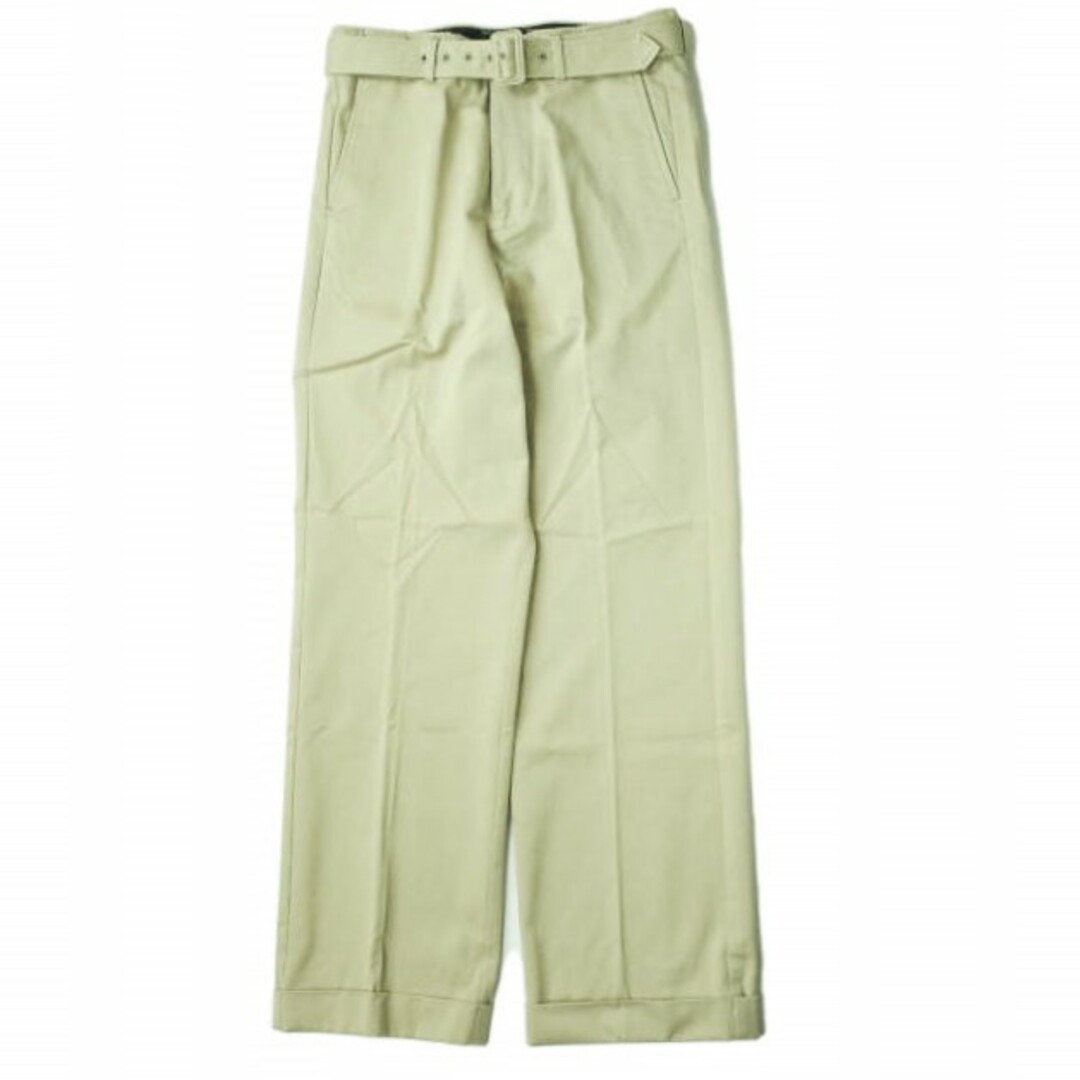 UNUSED アンユーズド 20SS 日本製 BELTED PANTS ベルテッドチノパンツ UW0840 2 Beige ジップフライ ボトムス【新古品】【UNUSED】