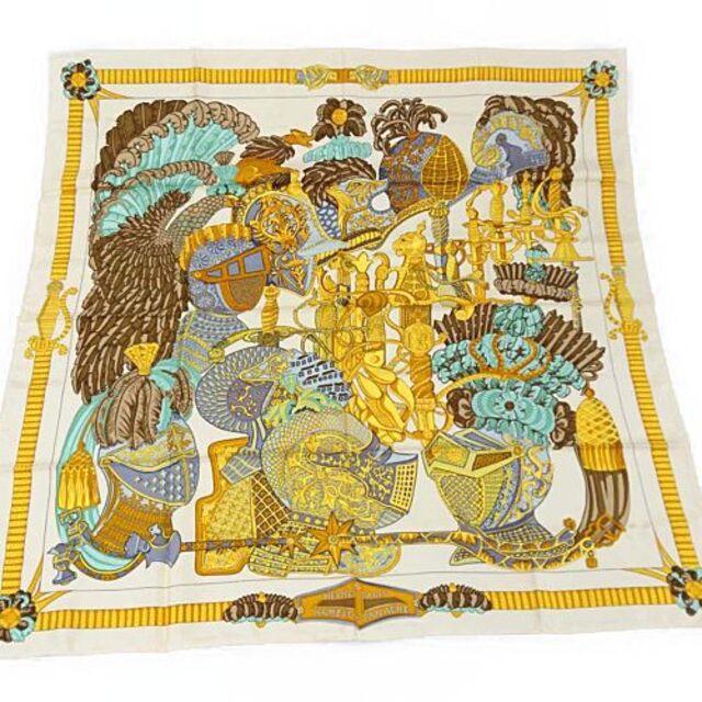 爆売り! 28216/ - Hermes HERMES 羽飾りの騎兵兜 カレ90 スカーフ