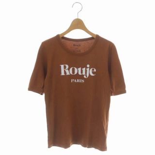 イエナ(IENA)のイエナ IENA ×ルージュ ×Rouje Tシャツ カットソー 半袖 茶色(カットソー(半袖/袖なし))