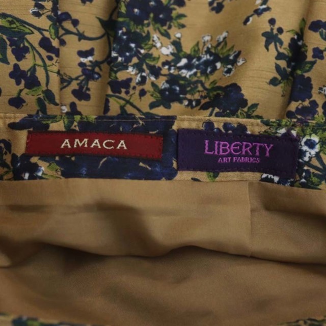 AMACA(アマカ)のアマカ LIBERTY タックスカート フレア ロング 花柄 38 マルチカラー レディースのスカート(ロングスカート)の商品写真