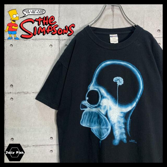 【レアデザイン】The Simpsons/シンプソンズ 半袖 Tシャツ 黒 L