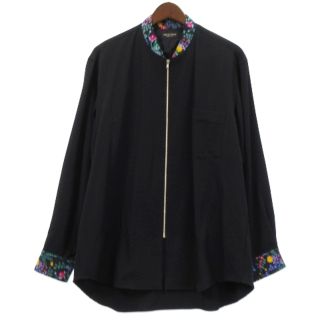 コムデギャルソンオムプリュス(COMME des GARCONS HOMME PLUS)のコムデギャルソンオムプリュス ヴィンテージ 88AW ブルゾン シャツ 花柄 紺(ブルゾン)