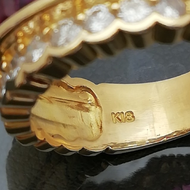 K18YG　✨ルビー✨ダイヤ✨姫リング❣️　デーリー使いにも便利です❣️ レディースのアクセサリー(リング(指輪))の商品写真