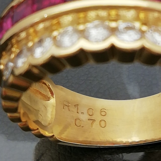 K18YG　✨ルビー✨ダイヤ✨姫リング❣️　デーリー使いにも便利です❣️ レディースのアクセサリー(リング(指輪))の商品写真