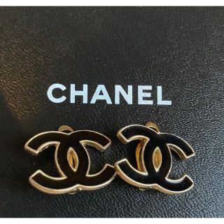 シャネル(CHANEL)のシャネル♥️ヴィンテージ ビックココ ブラック イヤリング(イヤリング)