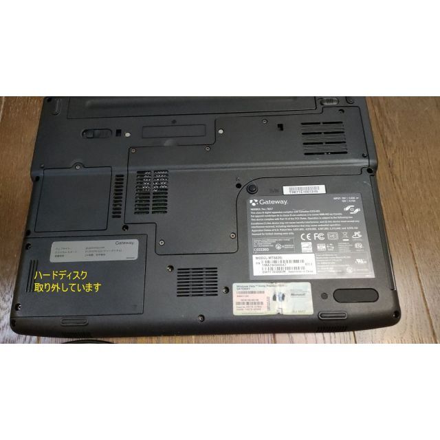 ノートパソコン Gateway MT6826j（ジャンク品）