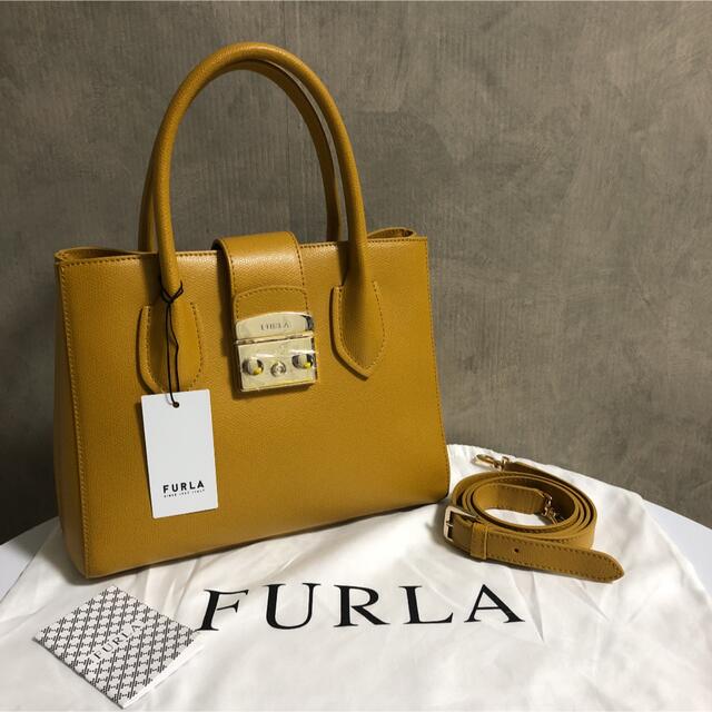 FURLA フルラメトロポリスサッチェル　トート　ショルダーバッグ　2way