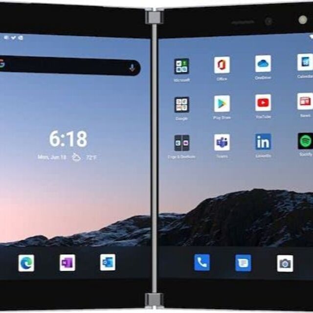 Microsoft(マイクロソフト)の新品 Microsoft Surface Duo 256GB SIMフリー スマホ/家電/カメラのスマートフォン/携帯電話(スマートフォン本体)の商品写真