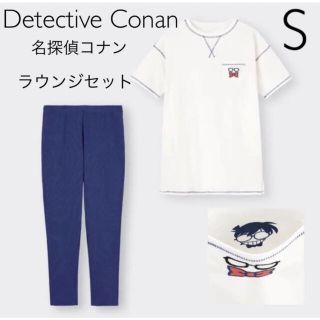 ジーユー(GU)のGU ラウンジセット(半袖&ロングパンツ) Detective Conan S(ルームウェア)