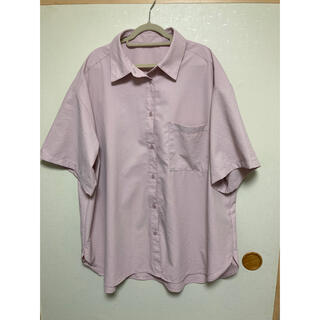 ジーユー(GU)のGU オーバーサイズシャツ　ピンク(シャツ/ブラウス(半袖/袖なし))